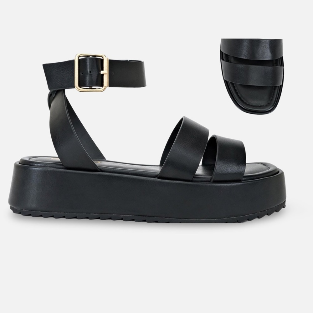 Black Platform Sandals